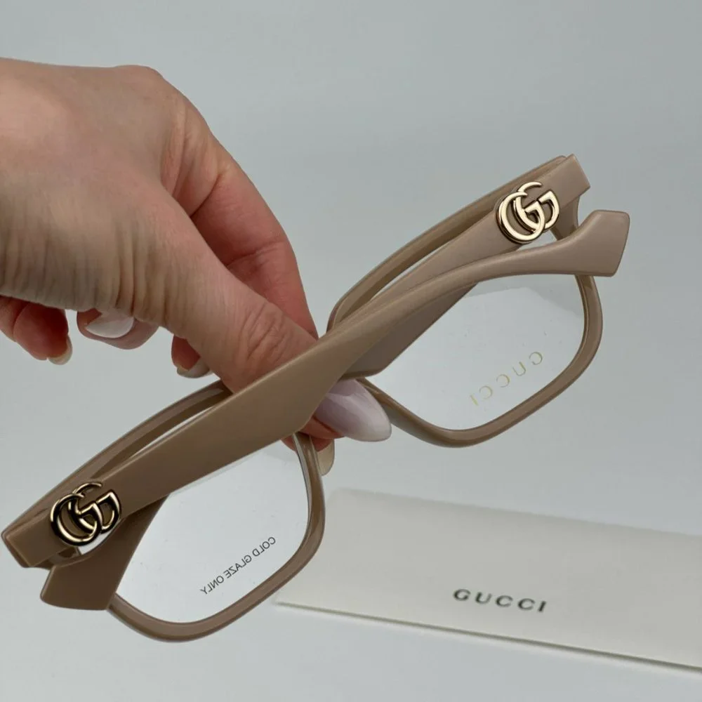 Gucci GG1536O 007 BRAND NEW Eyeglasses Nude Women Square